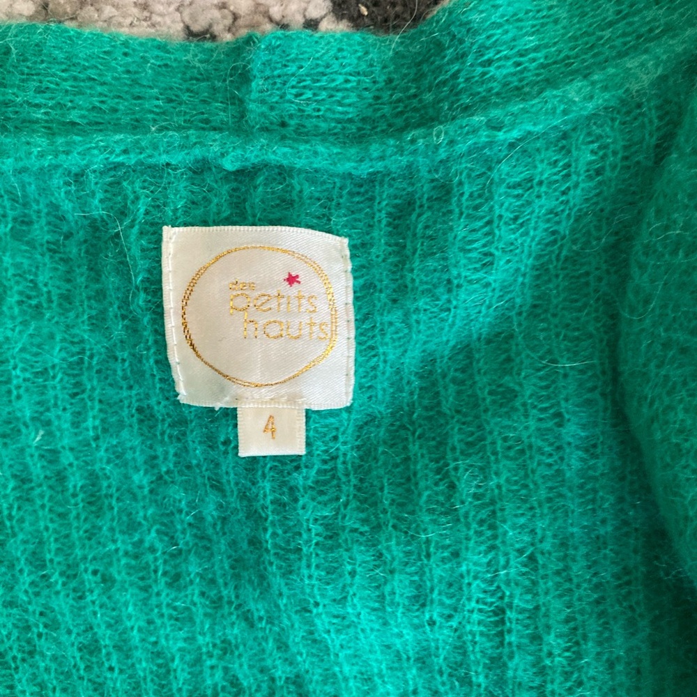 Des Petits Hauts beautiful teal cardi from DPH France - Picture 3 of 7